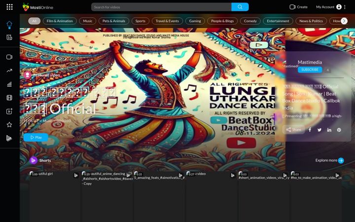 Screenshot of mastimedia.in