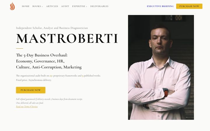 Screenshot van mastroberti.io