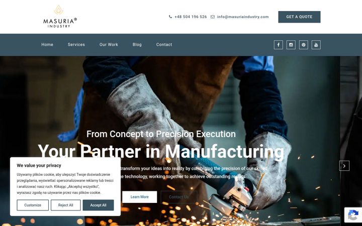 Screenshot of masuriaindustry.com