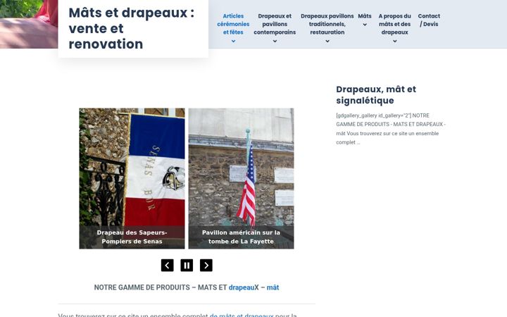 Screenshot of mat-drapeau.com