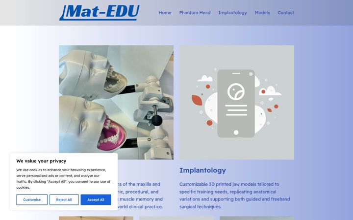 Screenshot of mat-edu.com