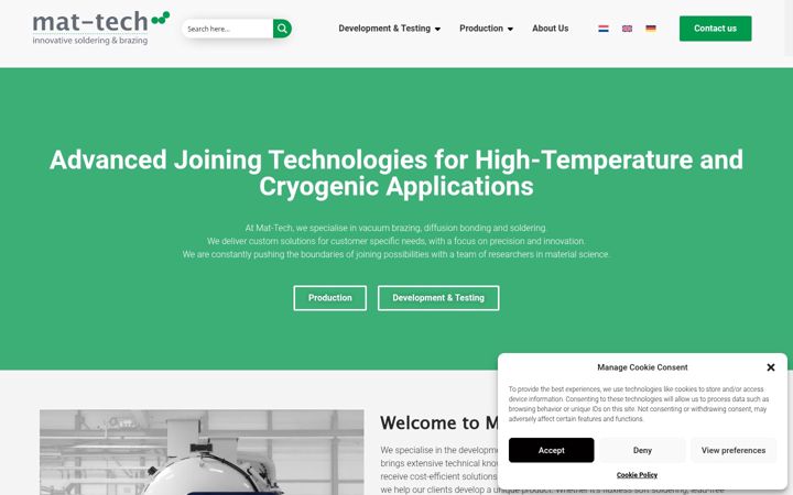Screenshot of mat-tech.com