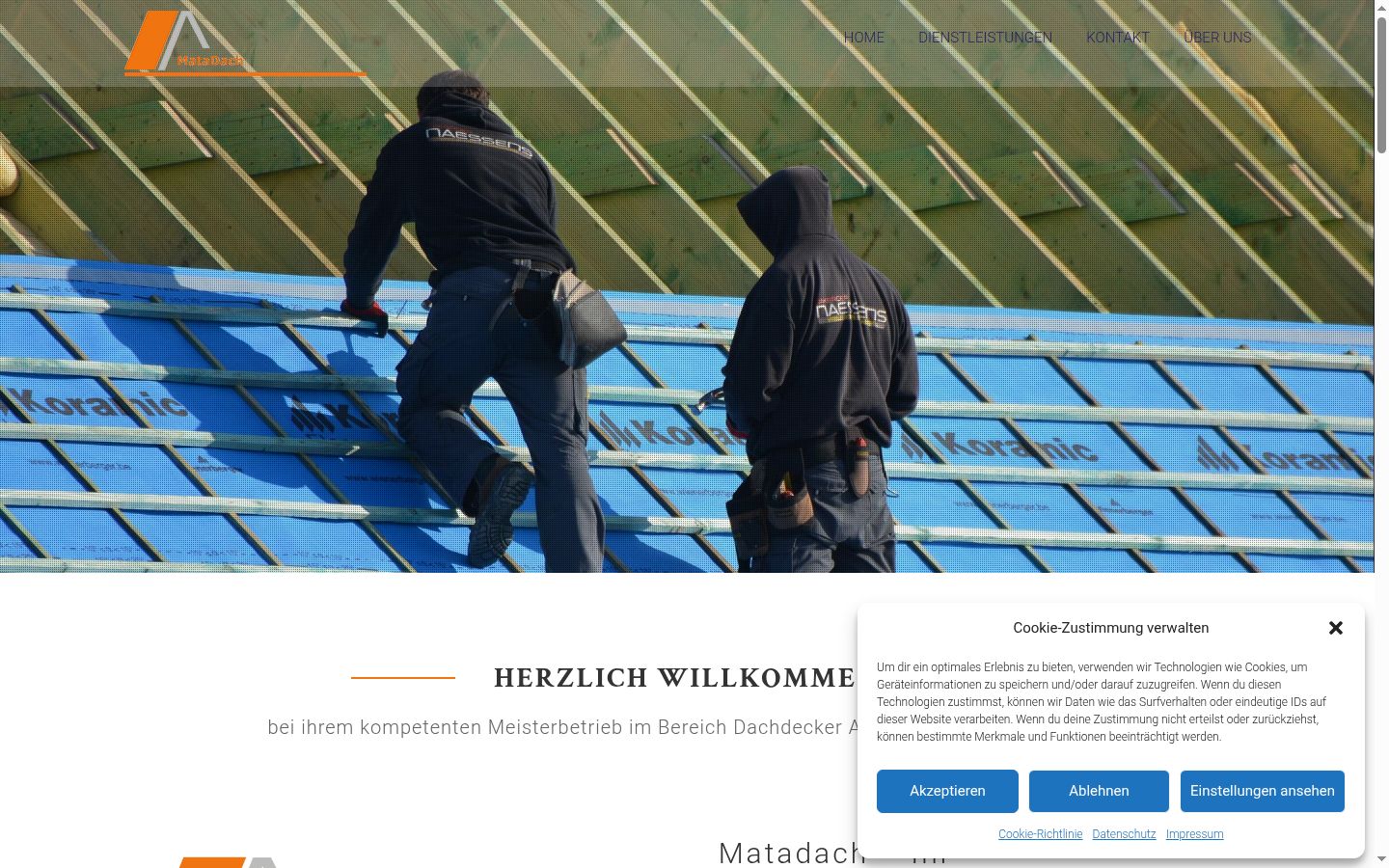 Screenshot van de toestemmingsbanner zoals getoond vóór enige interactie