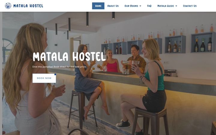Screenshot of matalahostel.com