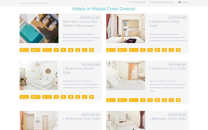 Screenshot of matalahotels.com
