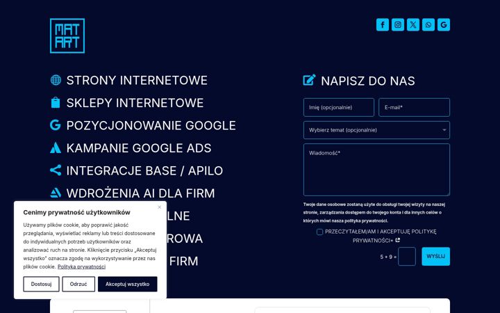 Screenshot of matart-studio.pl