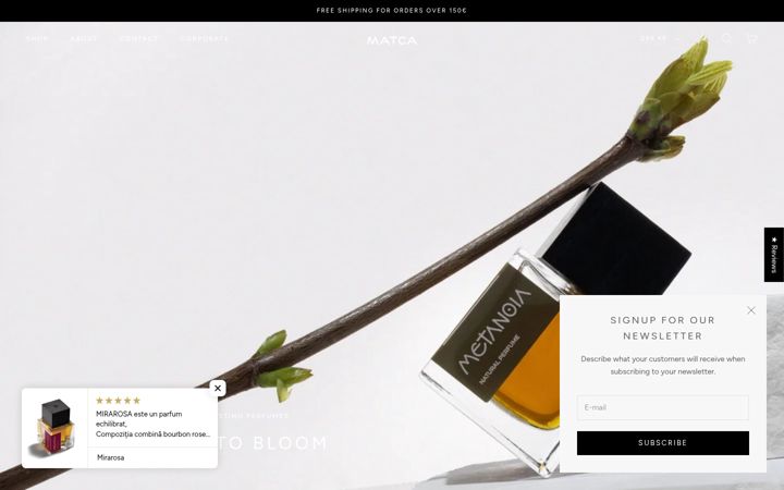 Screenshot of matcanaturals.com