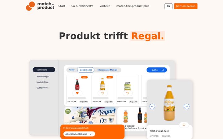 Screenshot of match-the-product.com
