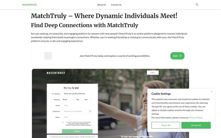 Screenshot of match-truly.com