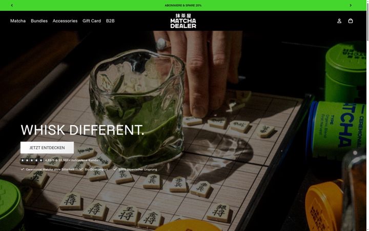 Screenshot of matcha-dealer.com