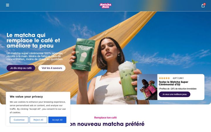 Screenshot of matchamelo.com