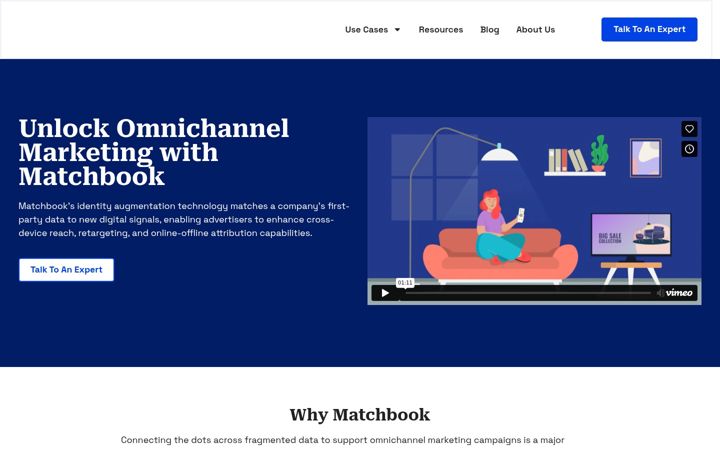 Screenshot of matchbookdata.com