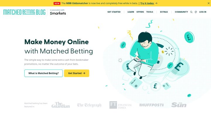 Screenshot of matchedbettingblog.com