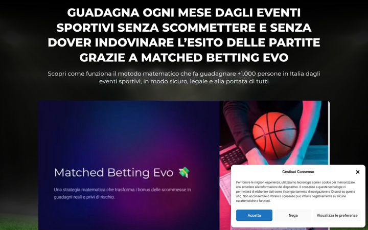 Screenshot of matchedbettingevolution.com