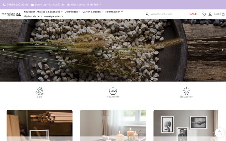 Screenshot of matches21.de