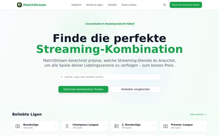 Screenshot of matchstream.de