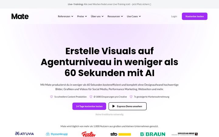 Screenshot of mate-studio.com