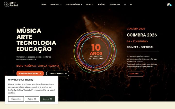 Screenshot of matefestival.com