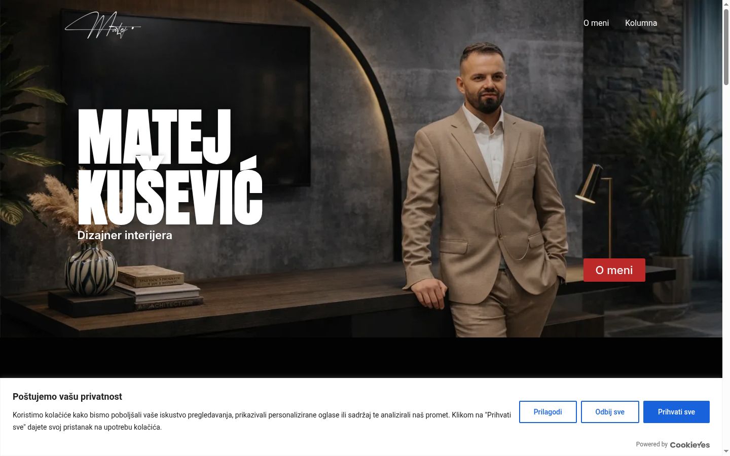Snímek obrazovky baneru souhlasu zobrazeného před jakoukoli interakcí