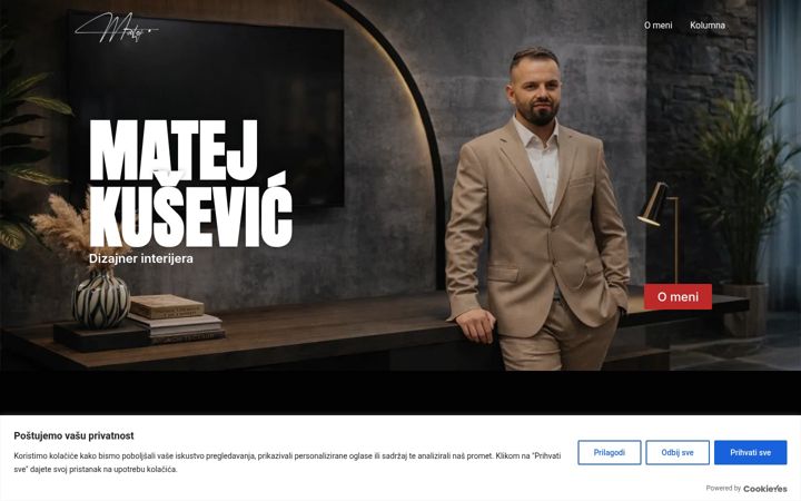 Screenshot of matejkusevic.com