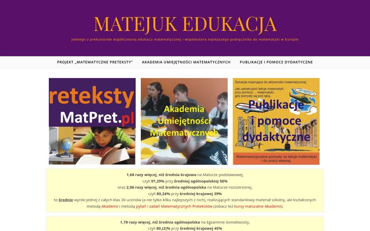 Screenshot of matejuk.pl