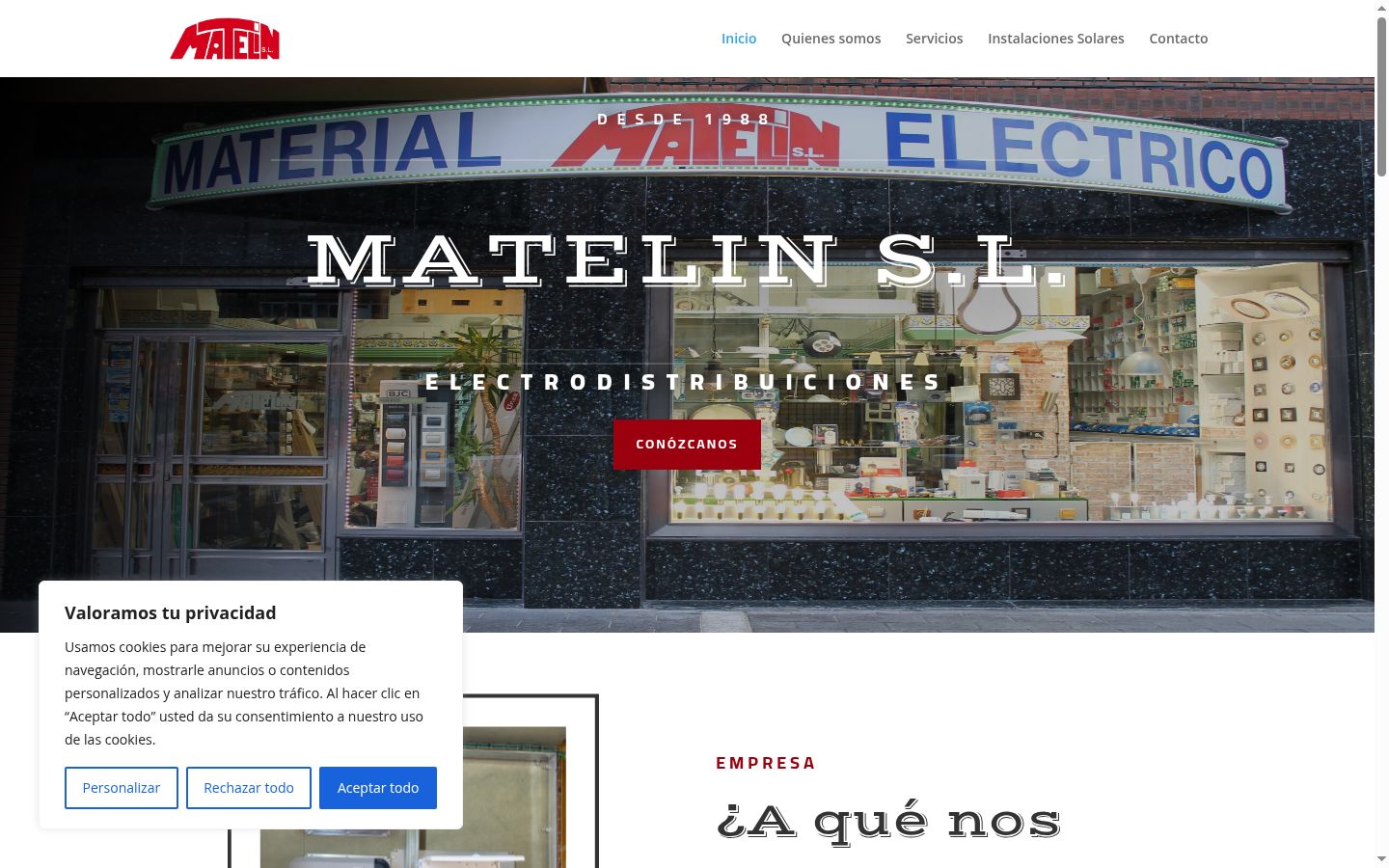 Screenshot del banner di consenso mostrato prima di qualsiasi interazione