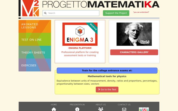 Screenshot of matematika.it