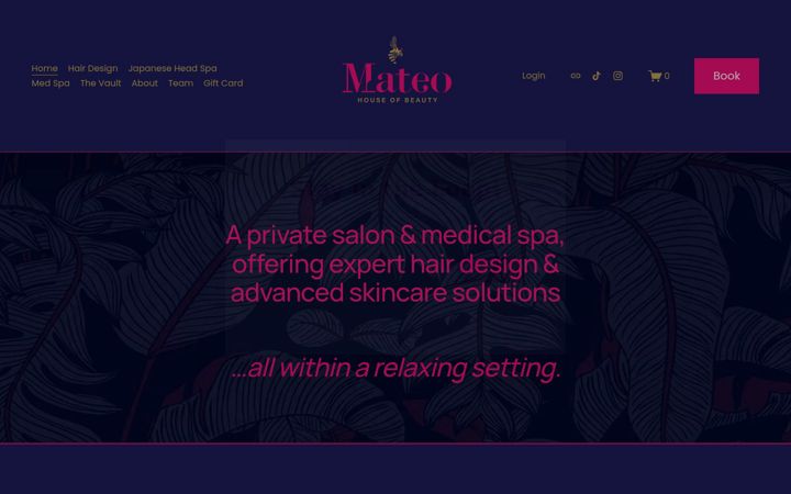 Screenshot of mateobeauty.com