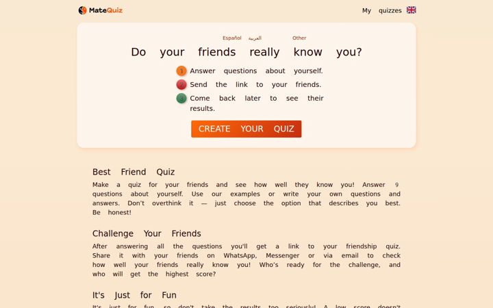 Screenshot του matequiz.com