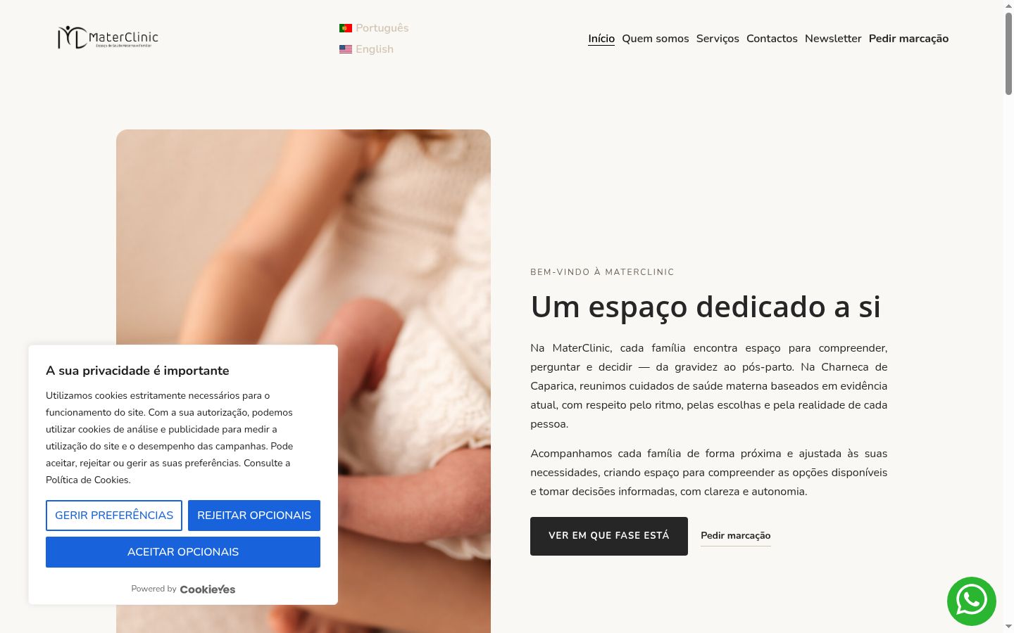 Snímek obrazovky baneru souhlasu zobrazeného před jakoukoli interakcí
