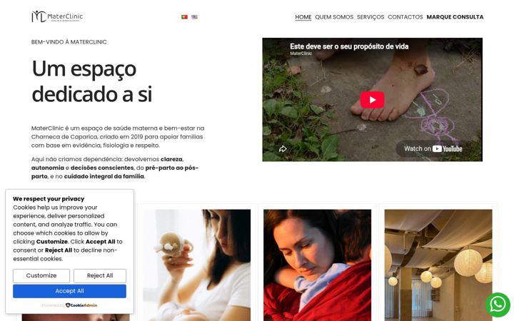 Screenshot of mater-clinic.com