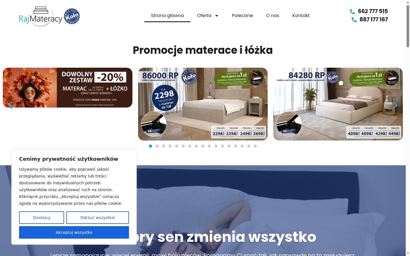 Zrzut ekranu banera zgody wyświetlanego przed jakąkolwiek interakcją