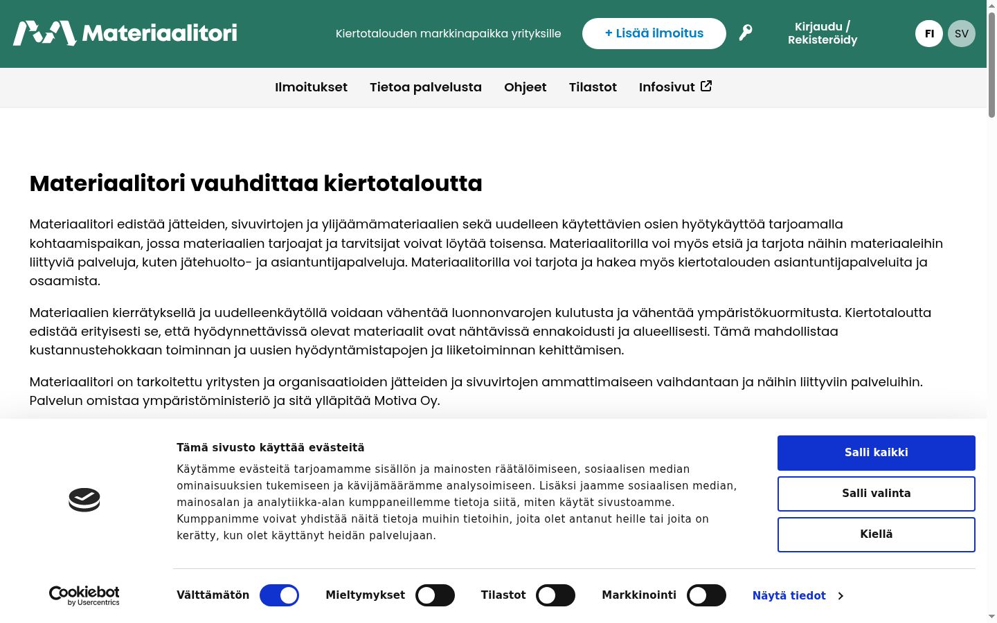 Snímka obrazovky banera súhlasu zobrazeného pred akoukoľvek interakciou