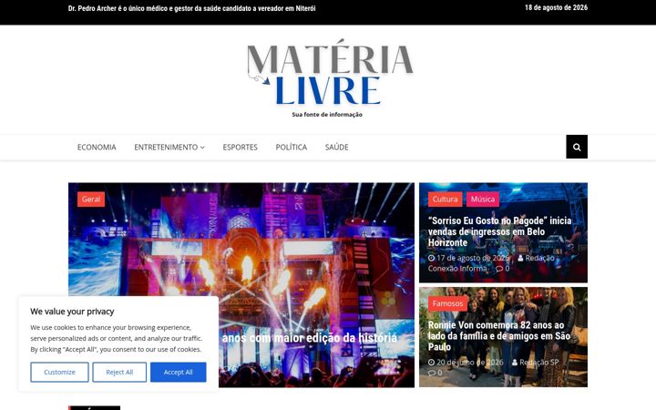 Screenshot of materialivre.com