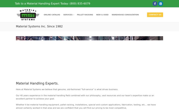 Screenshot of materialsystems.com