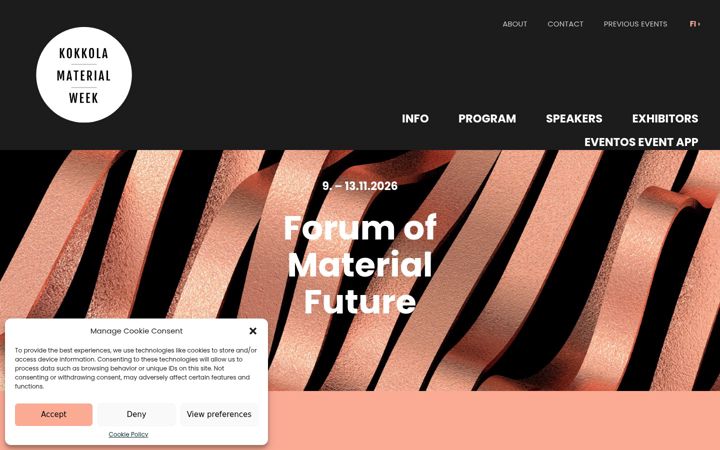 Screenshot of materialweek.fi