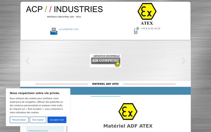 Screenshot of materiel-adf-atex.com