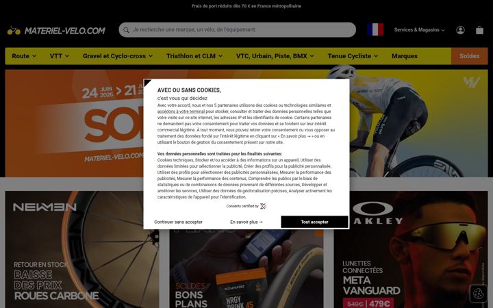 Screenshot of materiel-velo.com