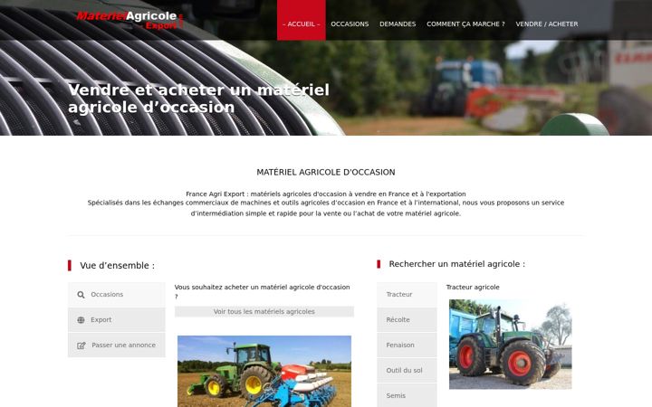 Screenshot of materielagricole-export.com