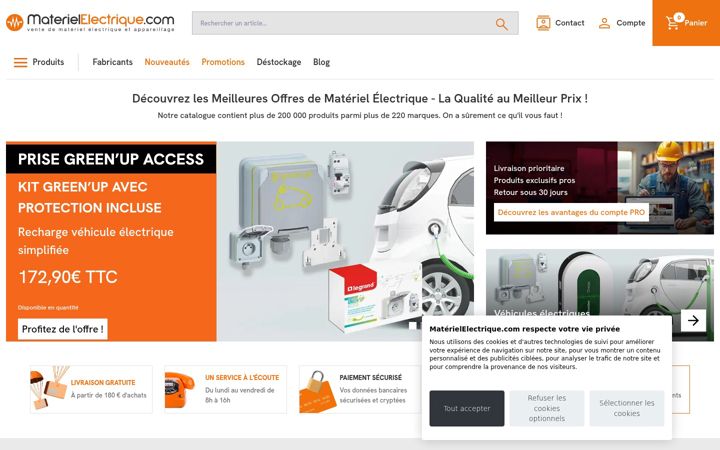 Screenshot of materielelectrique.com