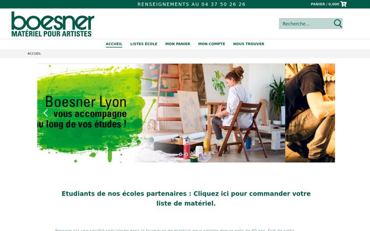 Screenshot of materielpourartistes.com