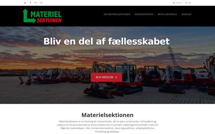 Screenshot of materielsektionen.dk