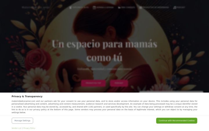 Screenshot of maternidadconamor.com