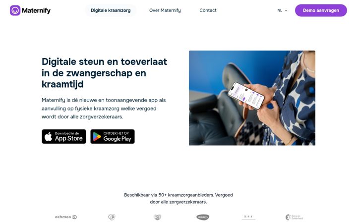 Screenshot of maternify.com
