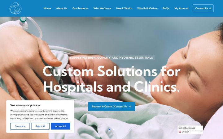 Screenshot of maternitypacks.com