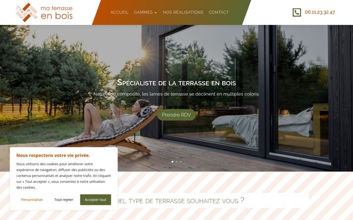 Screenshot of materrasseenbois.com