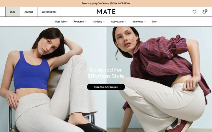 Screenshot of matethelabel.com