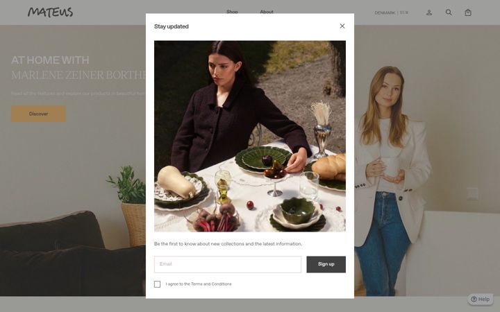 Screenshot of mateuscollection.com