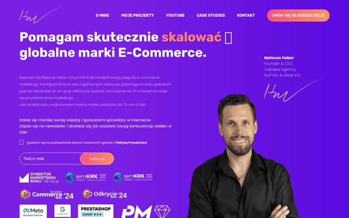 Screenshot of mateuszhaber.com