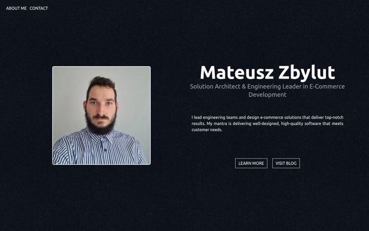 Screenshot of mateuszzbylut.com